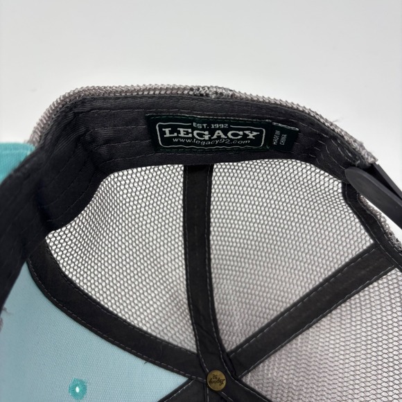 Montauk NY SnapBack Trucker Cap Mesh Back Teal Legacy - Picture 6 of 6